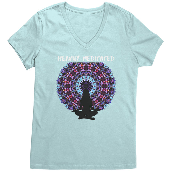 Yoga Lady Rainbow Chakra Symbols T-Shirt Women -Image by